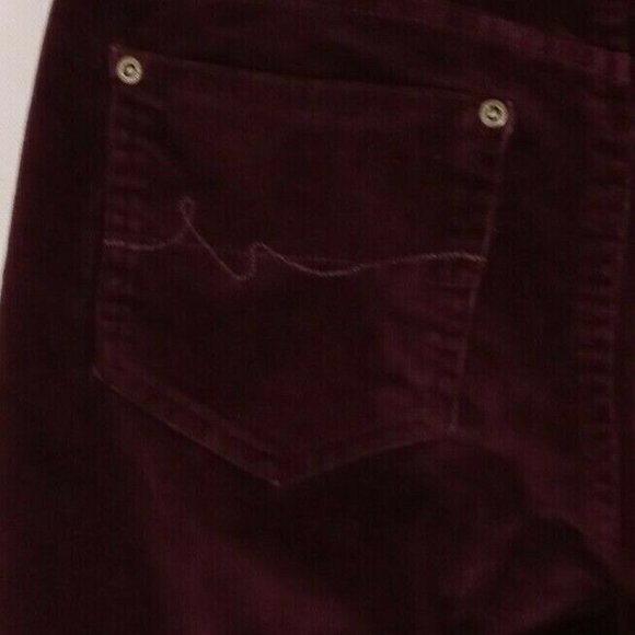 St John's Bay Corduroy Burgandy Bootcut Pants Size 10 - Picture 5 of 9